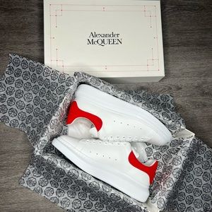 Alexander McQueen Oversized Sneakers 12B/45EU White/Lust Red